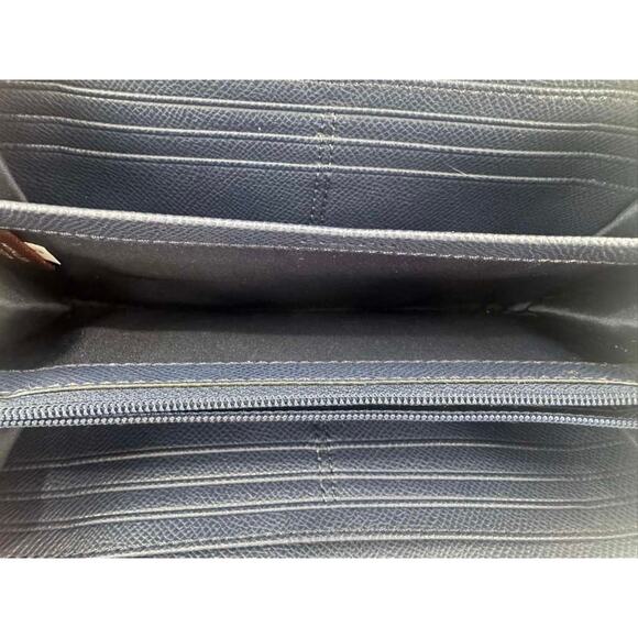 Coach Navy Blue Bow Leather Wallet - Picture 6 of 6